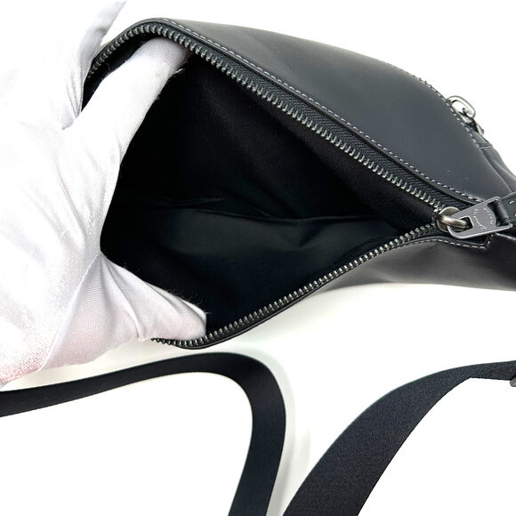 Coach Warren Belt Bag Black Leather CN407 - Picture 5 of 8